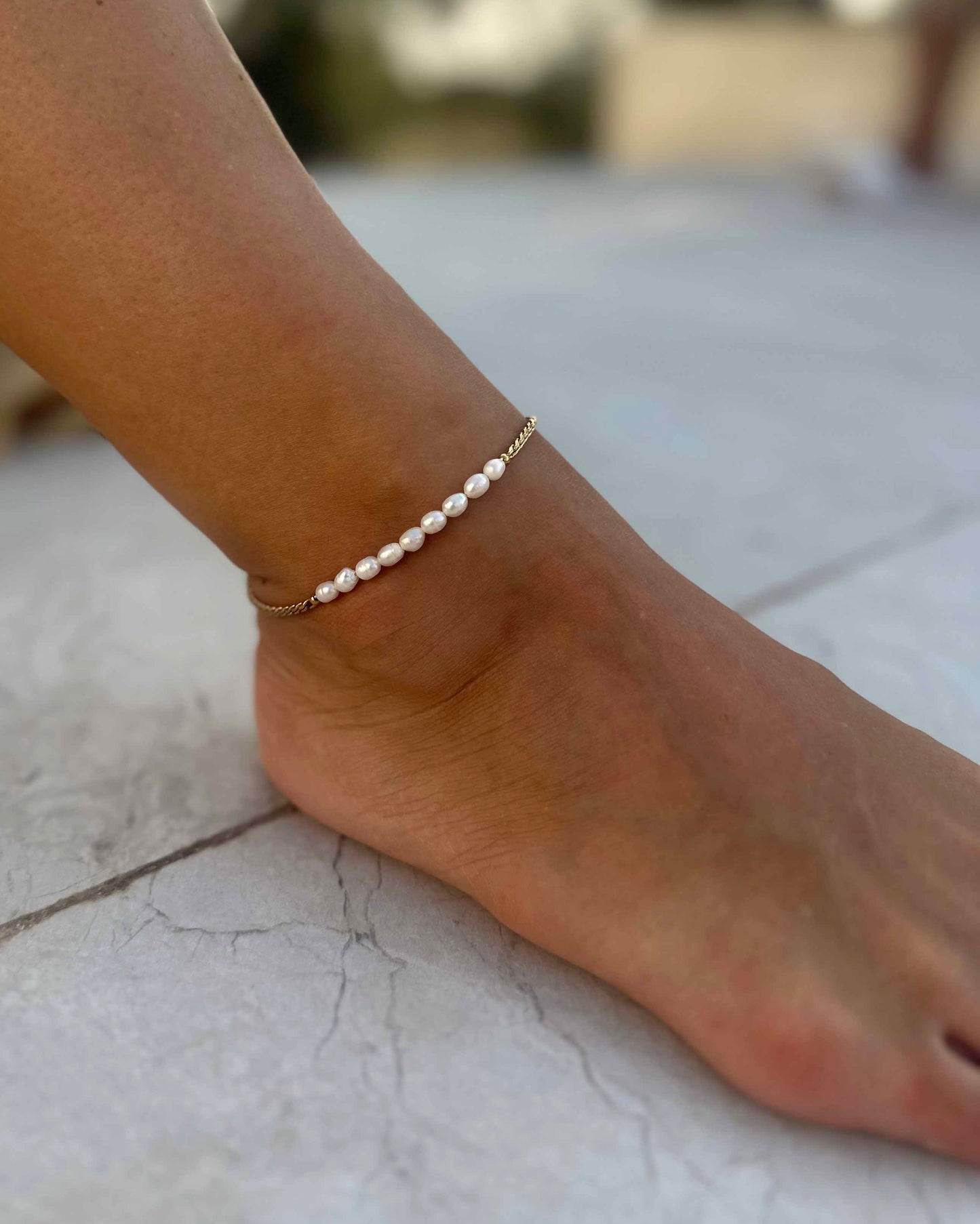 Ankle chain "Pearl"