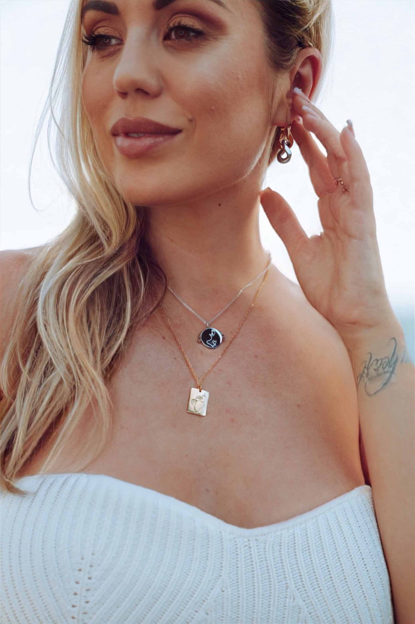 Dvostranska verižica "Do it for you" (zlata, srebrna, rose gold)